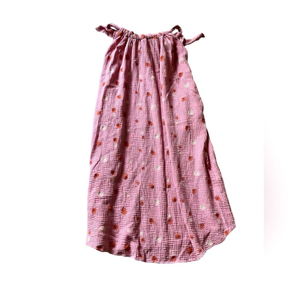 Womens Pink Floral Dress Size Medium Cottagecore Kidcore Plus Size Beach Resort
